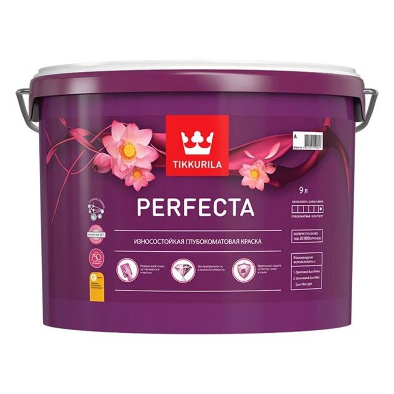 Краска в/д TIKKURILA Perfecta A интерьерная 9л гл/мат белая