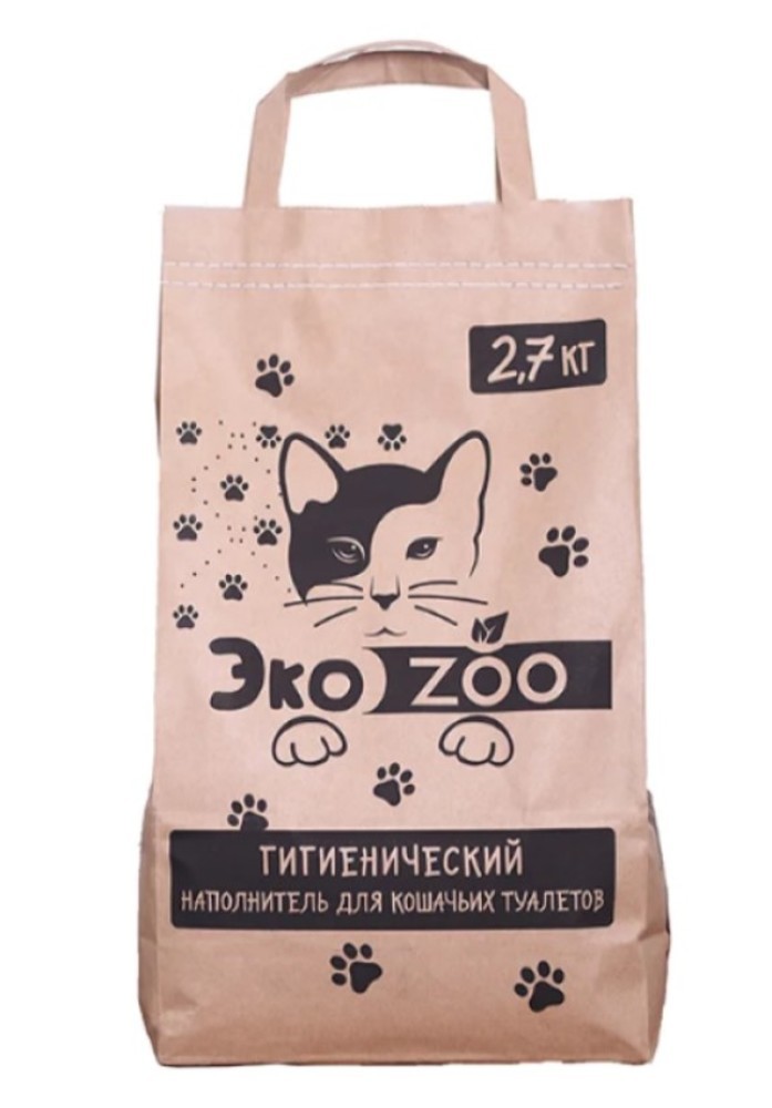 Гигиенический наполнитель из бентонита "Эко Zoo" 2.7 кг